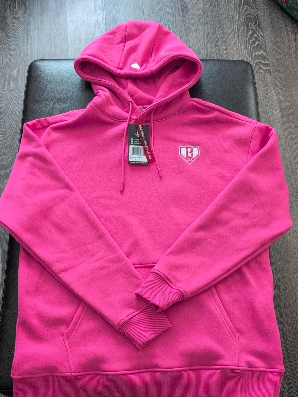 Baseball Lifestyle 101 Adult Hoodie Pink Size Small NWT